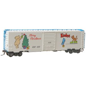 #6934 HO Scale Winnie-the-Pooh and Friends 2025 Christmas Car with Blue Details KDC #033 - RTR 50' PS-1 Boxcar