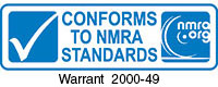 Conforms to NMRA Standards Conforms to NMRA Standards