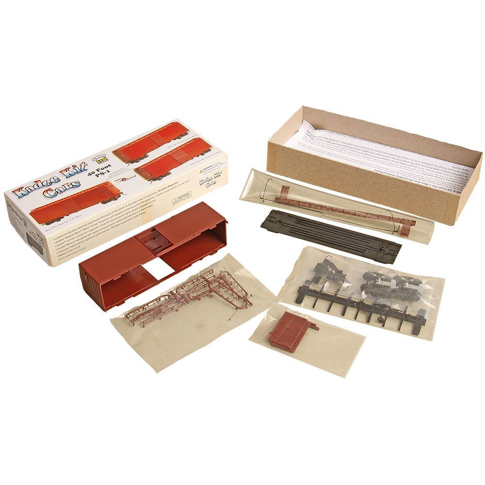 4100 HO Scale 40' PS-1 Boxcar Kit with 6' Door and Roof Walk